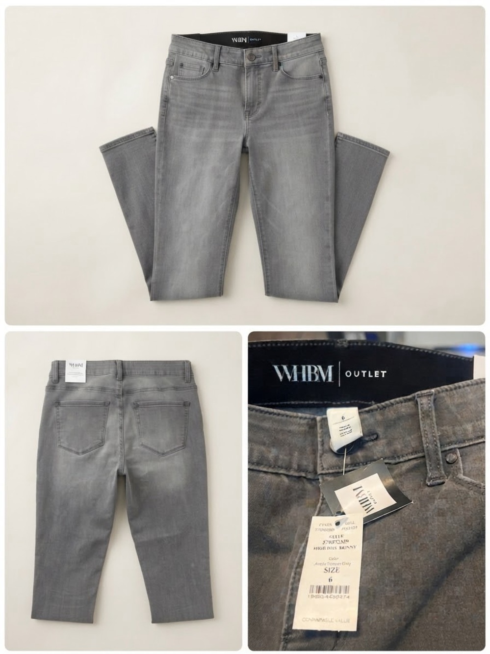 White House Black Market Women's Gray Skinny Jeans